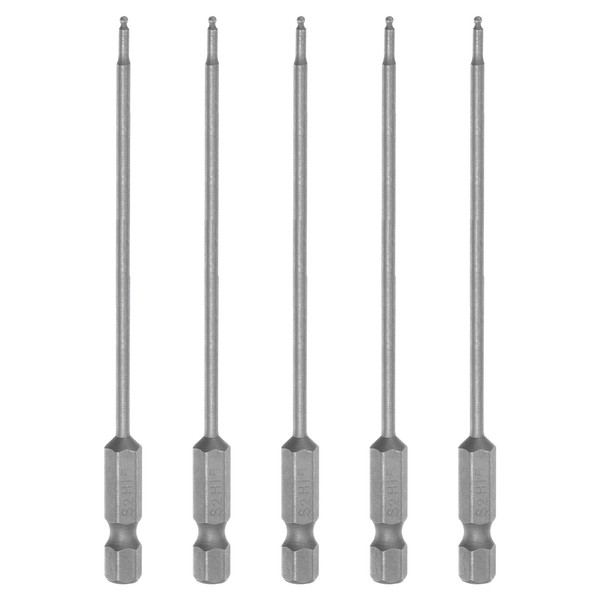 HARFINGTON 5Pcs Ball End Hex Head Wrench Screwdriver Bit H1.5