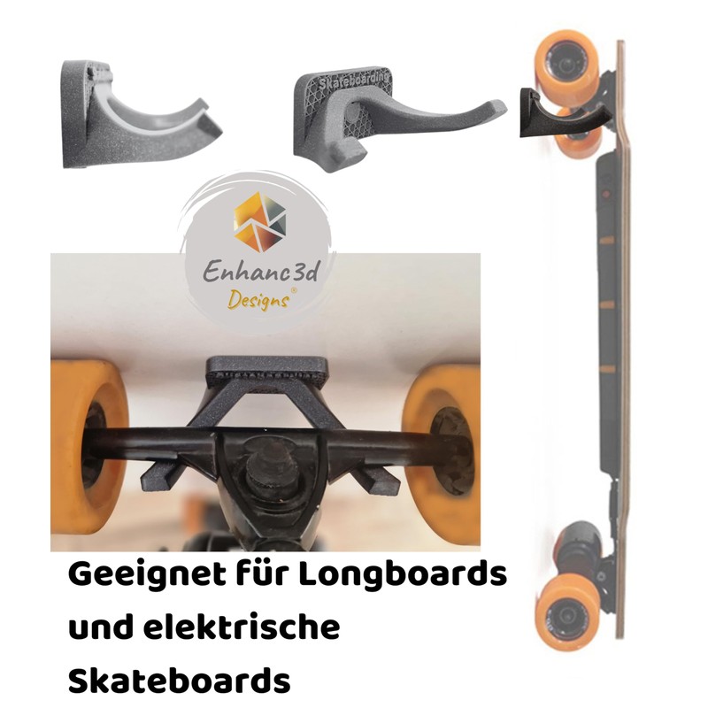 Skateboard Wall Mount with Modern Design for Hanging Your Skateboard,