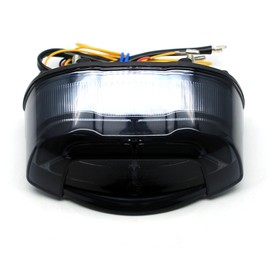 MZS Motorcycle Tail Light, LED Integrated Turn Signal Blinker Brake Taillight Smoke Compatible with CBR650R 2019-2023 / CB650R 2019-2023 / CB300R 2018-2021