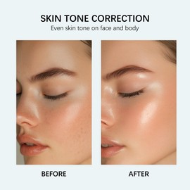 Beauty Body Coverage Perfector with Extra Large Brush, All Over Complexion Perfector For Face Legs, Face Sunscreen SPF30 Tattoo Cover Up Makeup