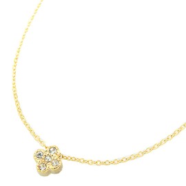 Jewelry Shop M N0053 Pave Petite Flower Necklace, Nickel Free