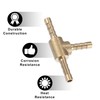 X AUTOHAUX 3 Pcs 4mm 0.16" Brass Car Barb Hose