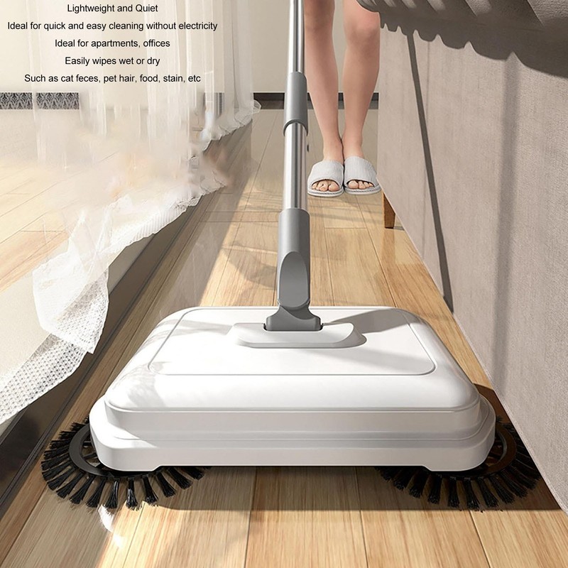 Hand Push Sweeper Professional Efficient 360 Degree 2 in 1