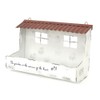 azi-azi Tin Roof Wide Red Planter