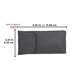 Eyeglass Case Top Closure, Slip In Eyeglass Case Soft Faux Leather Fits Large Glasses, Men