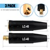 Welding Lead Connectors, 3 Pack LC-40 Welding Cable Connector, Positive