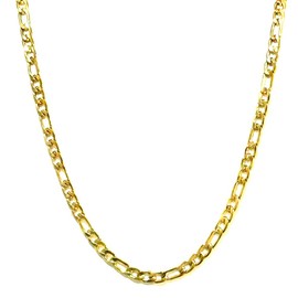 INCREDIBLE CHIC COLLECTIONS 14k Yellow Gold Figaro Chain Necklace for Men Women 5mm 18 20 Inch Real Gold Filled Strong Solid Clasp Gift