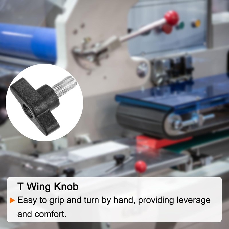 HARFINGTON 20pcs Wing Knobs M8 x 35mm Male Thread Plastic