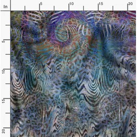 Soimoi Viscose Chiffon Fabric Leopard Panel Print Sewing Fabric metre 42 Inch Wide