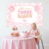 Little Miss Threenager Backdrop Disco Theme 3rd Birthday Banner 5x3ft