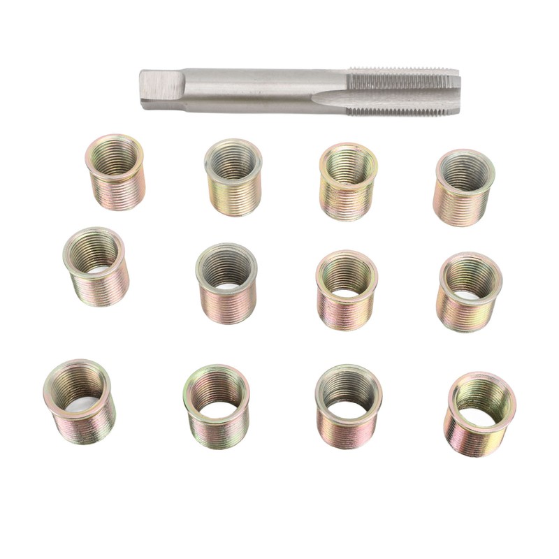 Thread Repair Tools 12Pcs Stainless Steel Inserts with 1Pc Screw