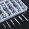 Glarks 80Pcs 6 Size Heavy Duty Zinc Plated Steel Molly