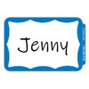 C-Line Pressure Sensitive Peel and Stick Name Badges, Blue Border,