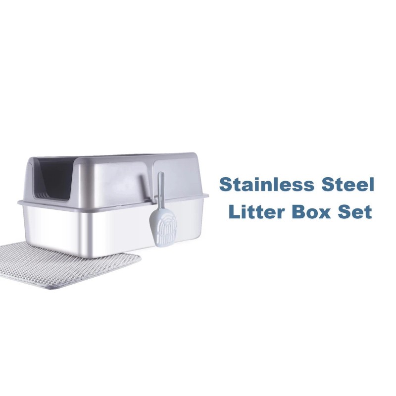 Generic Extra Large Cat Litter Box Stainless Steel Litter Box