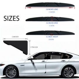 Hosawtek Car Door Corner Guards 4 Pack + 4 Pack Black Rubber Edge Protectors - Anti-Scratch and Dent Resistant - Universal 90-Degree Door Angle for All Vehicles