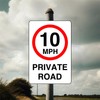 Safety First Display LTD 10mph private road- 3mm Aluminum Dibond