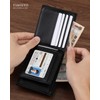 TIMISYO Men's Bi-fold Wallet, Genuine Leather, Large Capacity, Bi-fold Wallet,