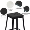 baibu 12 Inches Square Stool Cushions with Ties for Bar