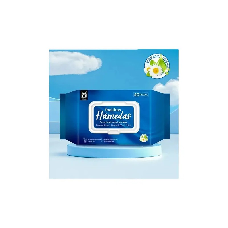 Toallitas Húmedas Desechables En El Inodoro Caja Con 400 Pz
