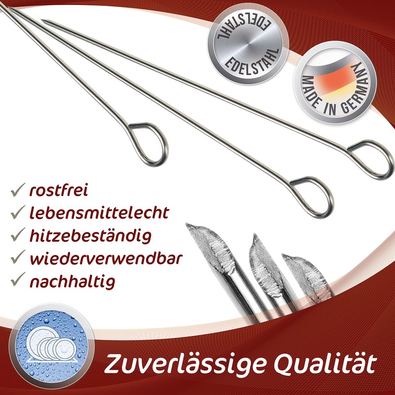 Roulade Needles - Pack of 50 Stainless Steel Roulade Skewers