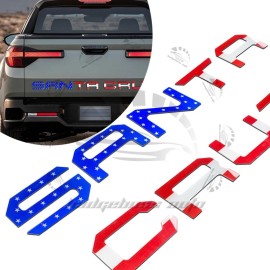 Unbranded 3D US FLAG RAISED DOMED TAILGATE LETTERS REAR EMBLEM 2022-2025 FOR SANTA CRUZ