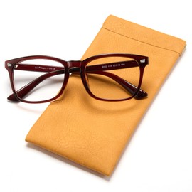 Cyxus Date Glasses, Men's, Women's, Storage Bag Included, Fashion Glasses, Clear Lens, Stylish, 03-brown