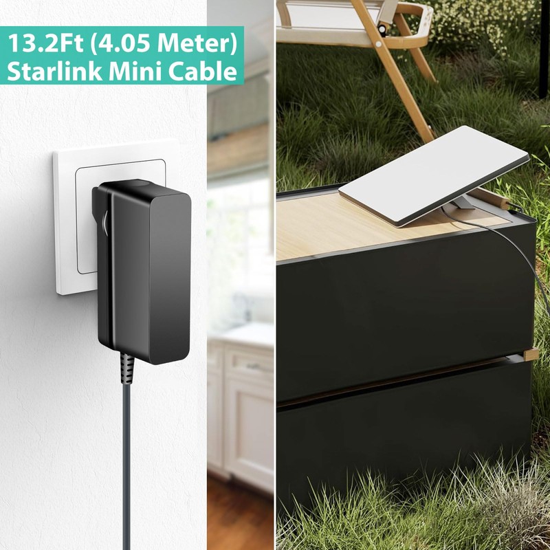 HKY 30V 60W AC Charger Compatible with Starlink Mini Satellite