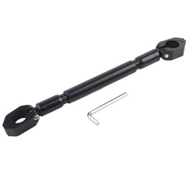 Barra de equilibrio de la motocicleta, la motocicleta Accesorios de la motocicleta de la barra transversal de la aleación de aluminio para el manillar de la motocicleta de 22 m(Negro)