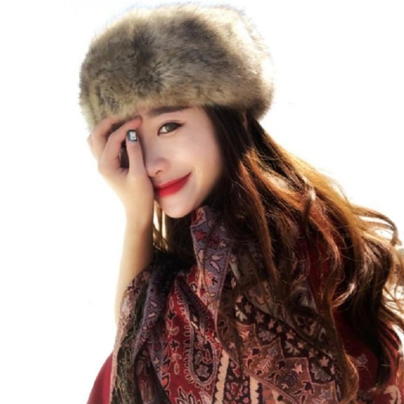 Mangroo Winter Warm Faux Fur Hat Fluffy Emptyless Beanies Cap