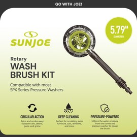Sun Joe SPX-RB1 Rotary Wash Brush Kit For SPX Series Pressure Washers , Green