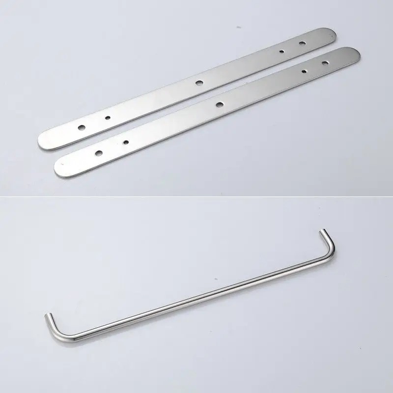 Hand-polished 304 Stainless Steel Three-Towel Bars Towel Rack Wall-Mounted Multilayer
