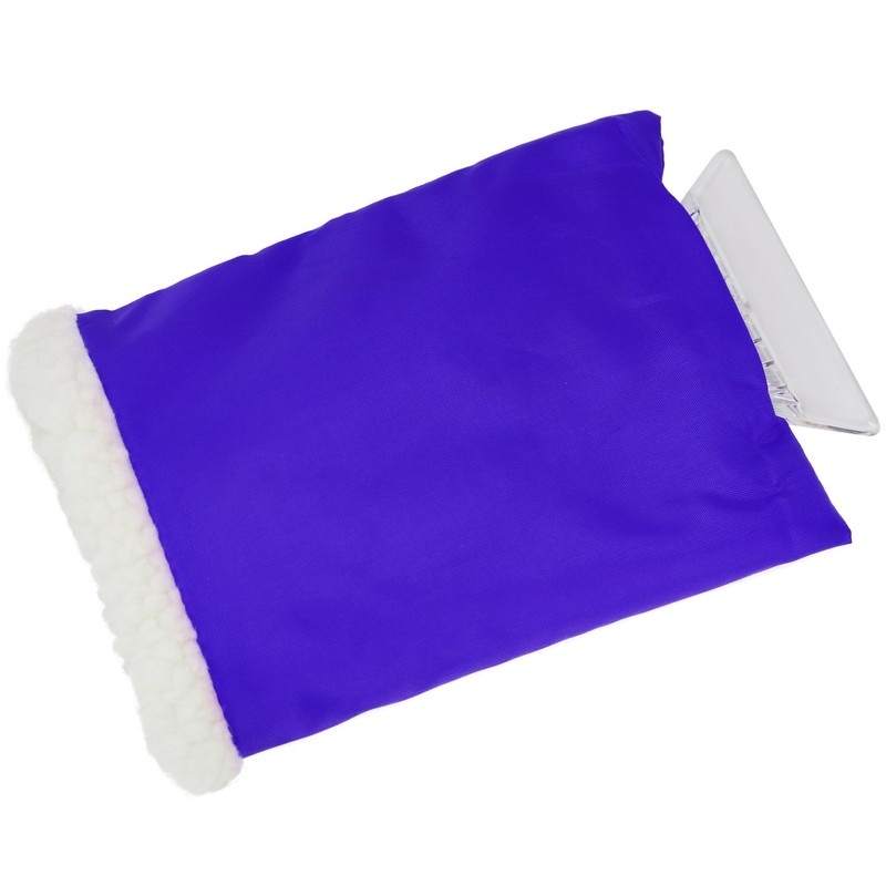 com-four® 2x Plastic ice scraper - Scraper with lined glove