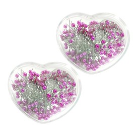 JYC CREATIVE 2 Boxes of Sewing Pins, Round Head Pins, Coloured Ball Head Pins, Decorating Pins, Bows Pins, Wedding Pins (2x143)