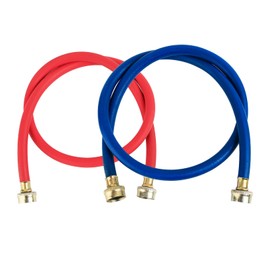 Solimeta 2 Pack Rubber Washing Machine Hoses, 6 Ft Burst Proof Red and Blue Washer Machine Hot and Cold Water Connection Inlet Supply Lines