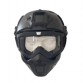 Airsoft Helmet and Mask Fast Base Jump Helmet PJ Style Airsoft Helmets Tactical Full face mask with Detachable and Adjustable Goggles