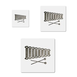 Xylophone Music Toy, quality mylar stencil pack in 3 sizes, reusable for crafts and diy projects CCSTE-22062