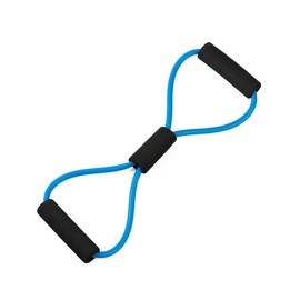 VOANZO 2 x Yoga Gym Fitness Resistance 8 Word Chest Expander Rubber Tube Pull Rope Workout Muscle Elastic Bands for Sports Exercises (Blue)