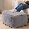Round Pouf Ottoman 23 x 15 x 13 Inches, Memory
