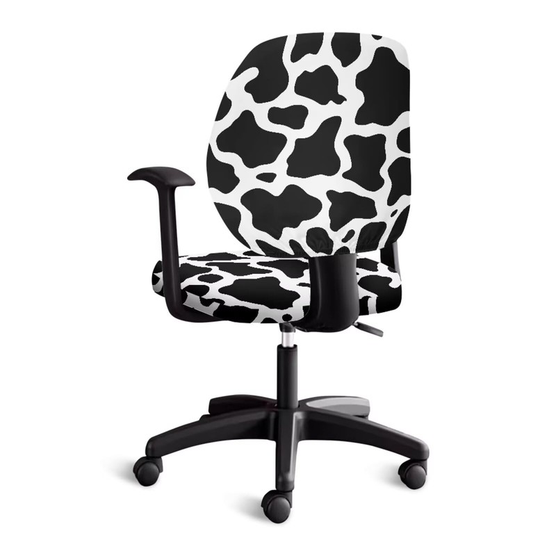 Talayituse Cow Pattern Office Computer Chair Seat Covers, Soft Stretch