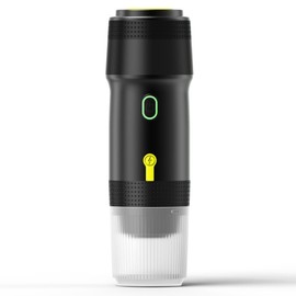 Portable Espresso Machine Self-Heating for Car Home Travel 3 in 1 Cordless Electric Coffee Maker Work With Capsule and Ground Coffee 15Bar Mini Cold Brew and Heating with 150ml Cup USB Cable