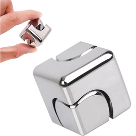 LBYHZS Fidget Spinner Cube, Juguetes Anti-Estrés, Fidget Toys Adultos, Hilanderos Inquietos, Juguetes para Manos inquietas, Mundo Emocional Cubo Antiestrés (Plateado)