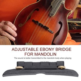 Mandolin Bridge, Adjustable Ebony Bridge Mandolin Instrument DIY Repair Parts