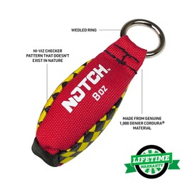 Notch Throw Weight 8oz for Line Setting, Extra-Stitched 1000 Denier Nylon Cordura, Hi-Viz Color Pattern, Welded Ring (NTW-8)