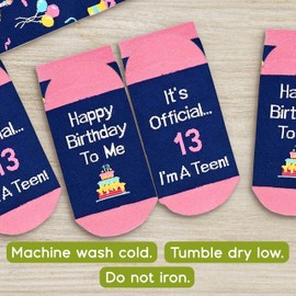 The Flair Shoppe 13th Birthday Socks - Teen Girls Fun Birthday Gift