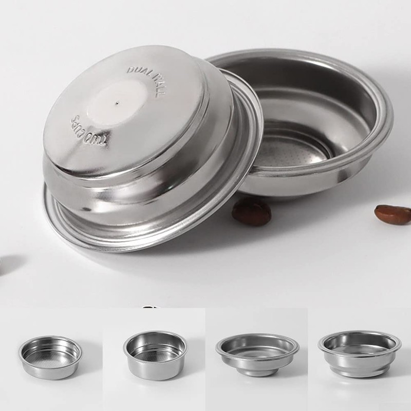 58mm 1 Cup Stainless Steel Pressurized Coffee Filter Basket Replacement