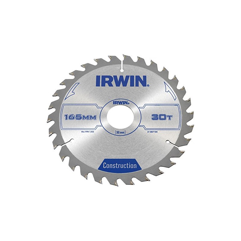 IRWIN IRW1897194 165 x 30mm 30-Teeth Circular Saw Blade with