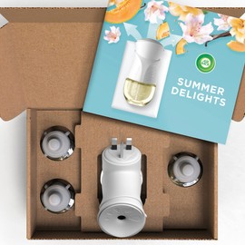 Air Wick|Summer Delights|Plug in Electrical Air Freshener Starter Kit |1 Gadget & 3 Refills| Lasts up to 300 Days