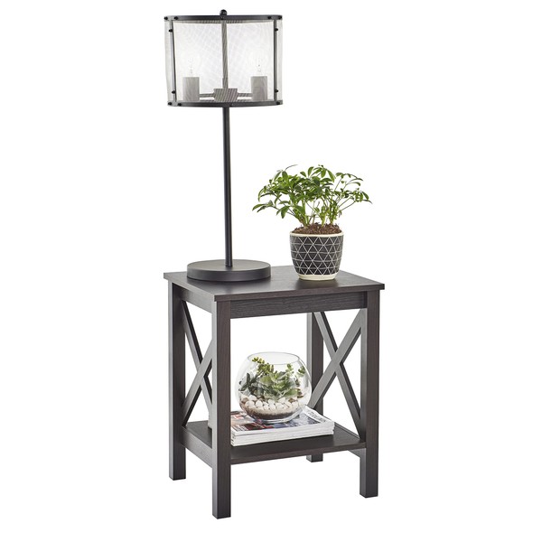 ClosetMaid 3905 X-Frame Design Side or End Table with Shelf,