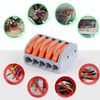 Delgada 65PCS Compact Lever Wire Connector kit,Reusable 2/3/4/5 Port Push-in