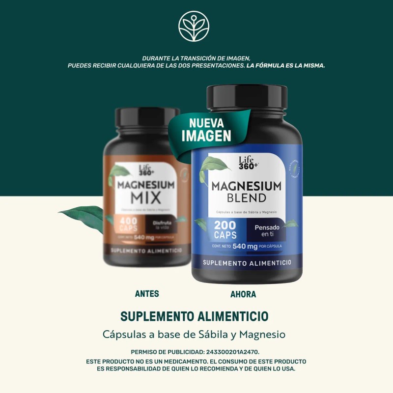 Magnesium Mix Life 360 200 Cpsulas De Citrato De Magnesio